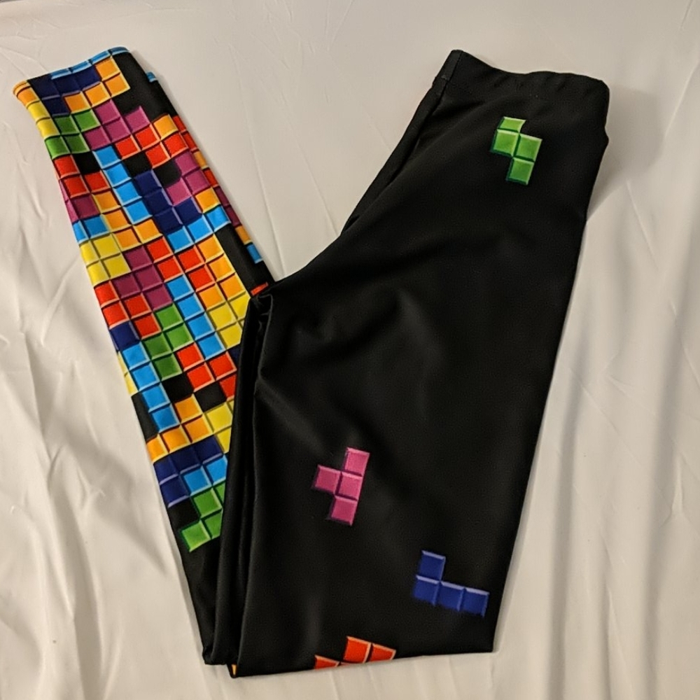 Black milk retro gamer leggings Tetris xs